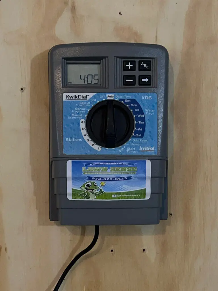 Irritrol KwikDial Controller installed on a wall