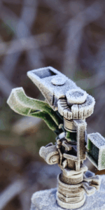 frosty sprinkler during hard freeze in north texas